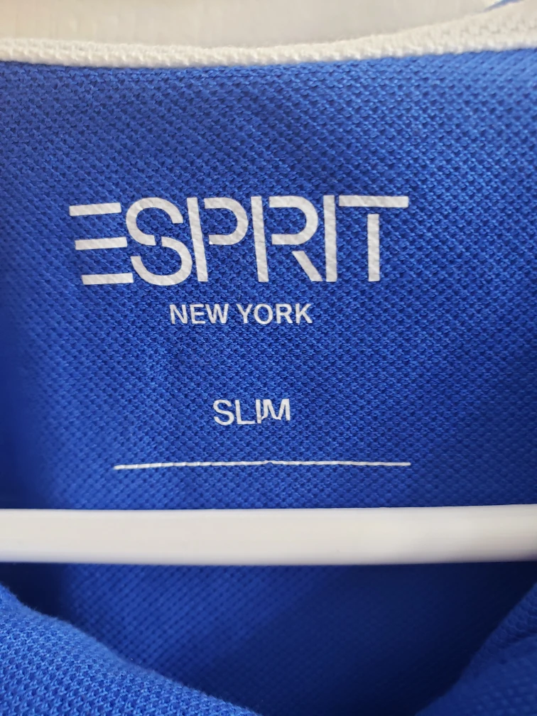 Esprit New York Blue Slim Fit Polo Shirt Men- Size L - photo 3