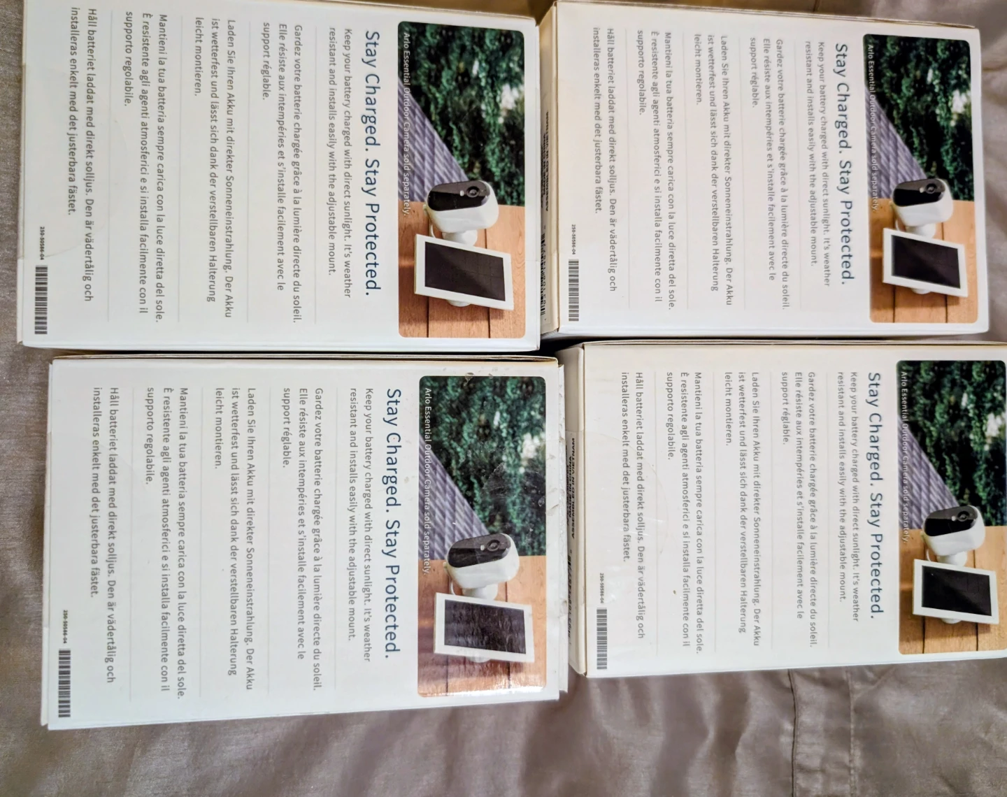 Arlo Essential Solar Panel Charger for Outdoor Cameras  - 4 Pack - photo 2