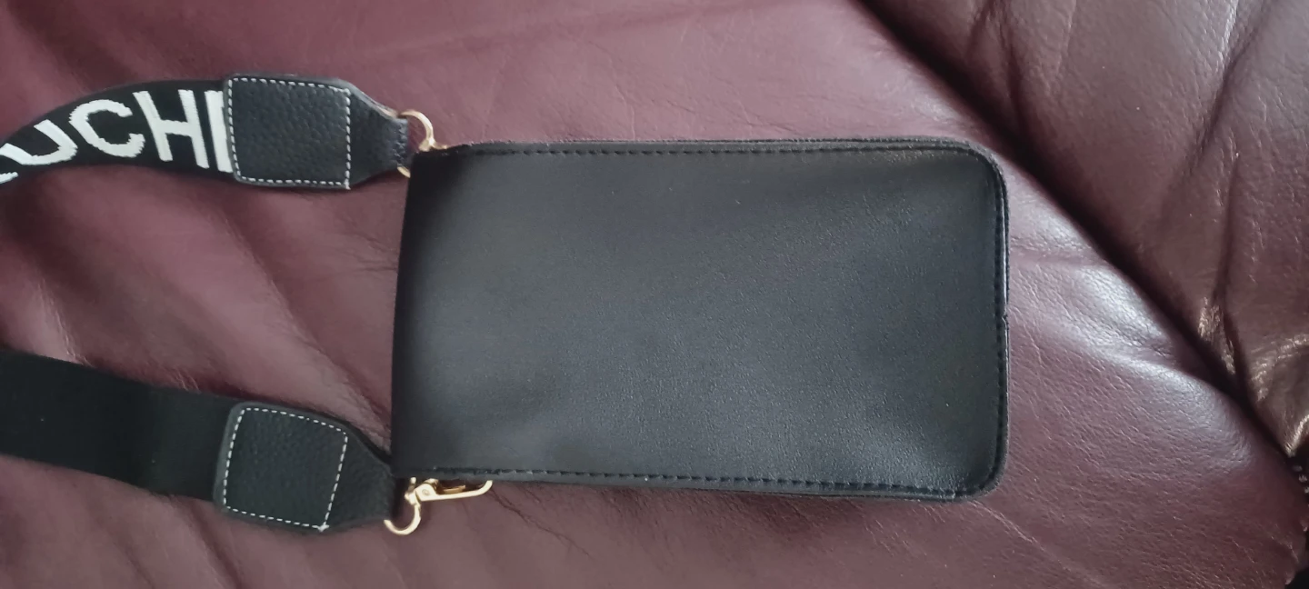 Black and Beige Colour Block Phone Bag - photo 3