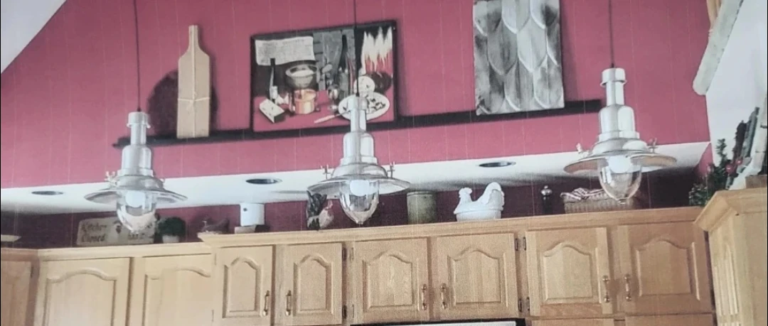 3 Stainless Steel Pendant Light Fixtures - photo 5