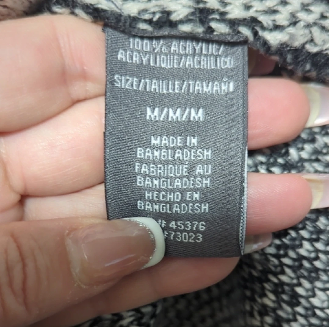 Suzy Shier Women's Black & Grey Geometric Print Cardigan - photo 4