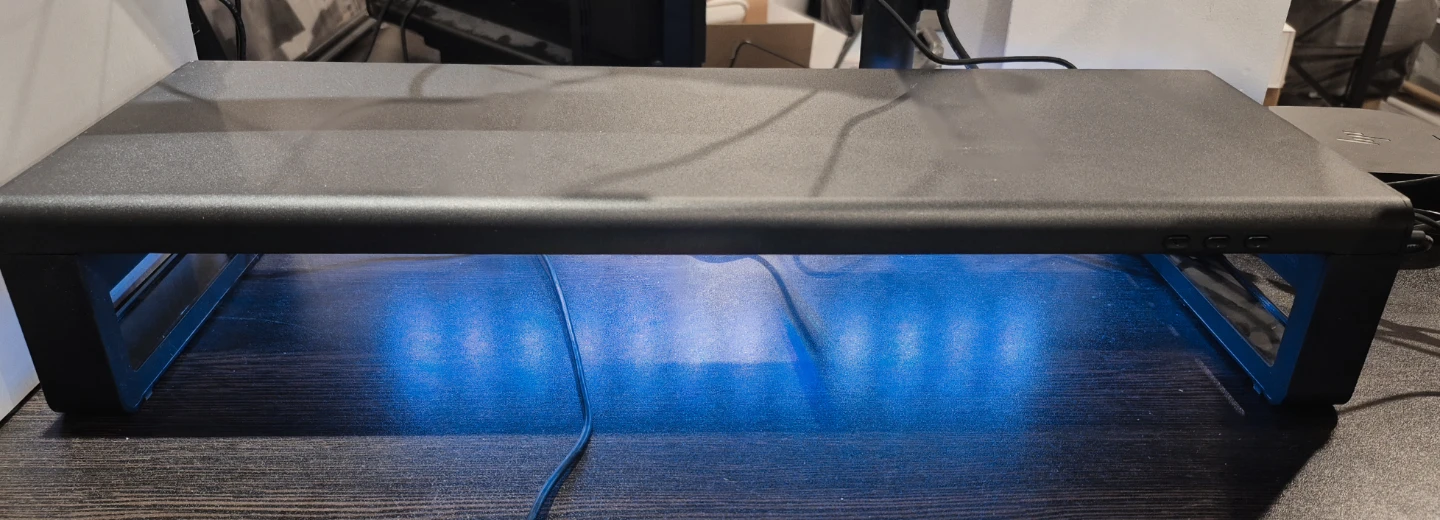 Monitor Metal Stand Riser with USB 3.0 Hub and LED Lights - photo 3