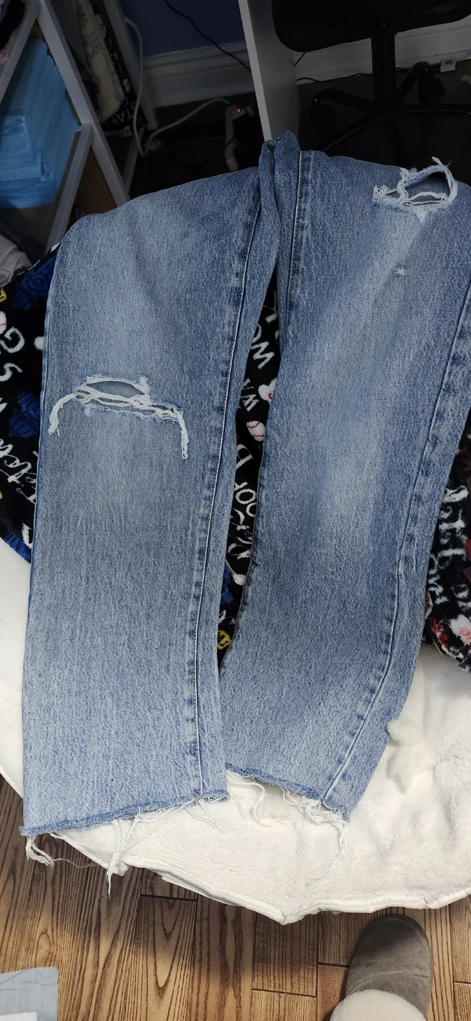 Garage Denim Light Wash Ripped Wide Leg Jeans - photo 3