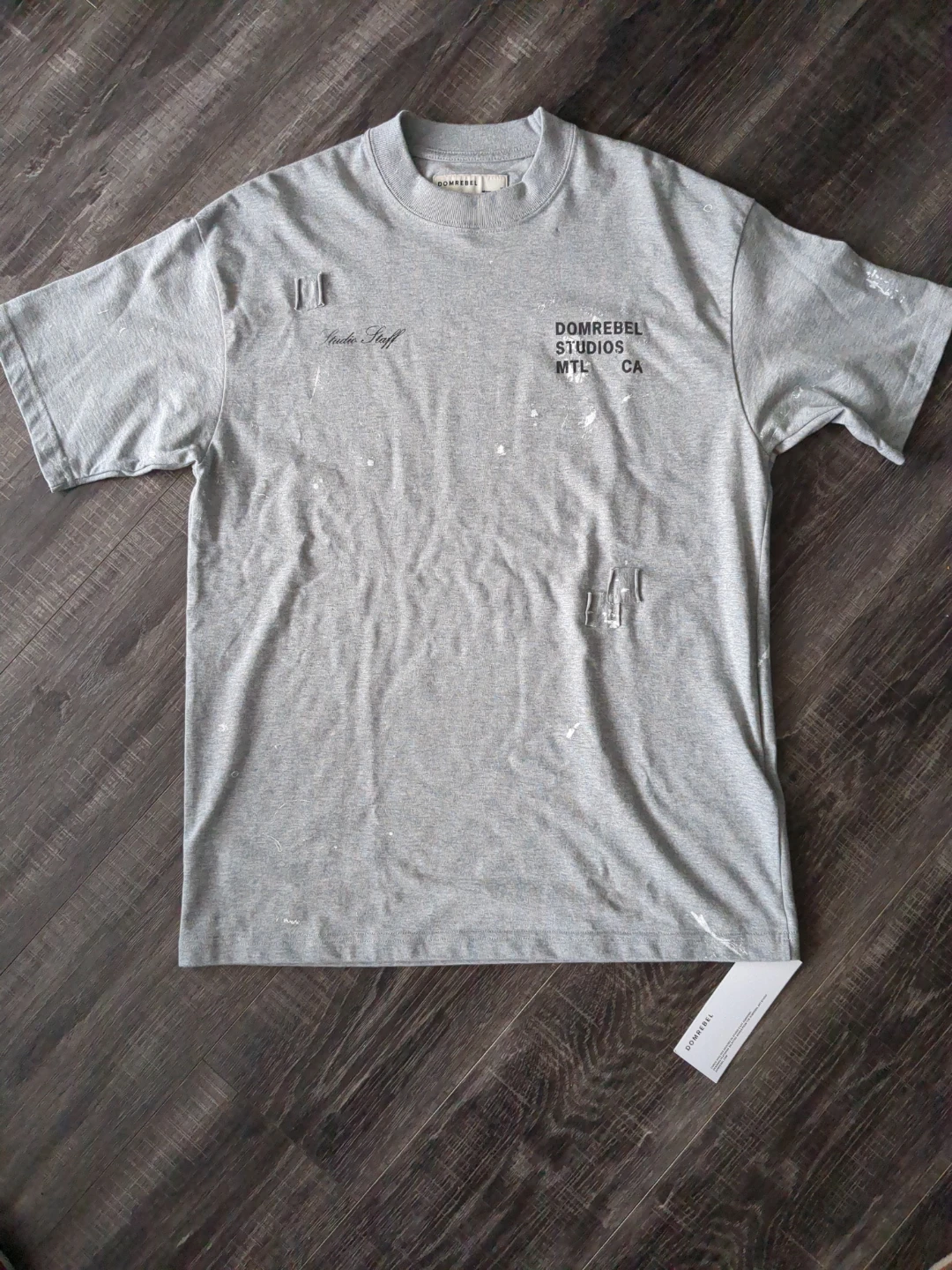 DOMREBEL Grey Studio Stuff T-Shirt Medium