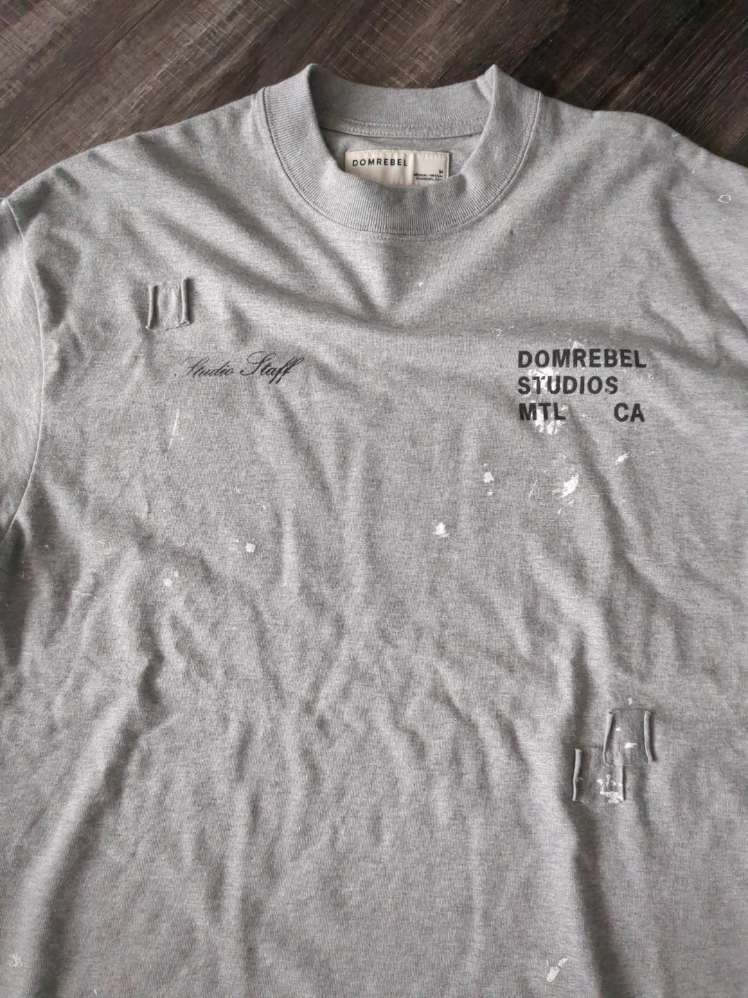 DOMREBEL Grey Studio Stuff T-Shirt Medium - photo 3