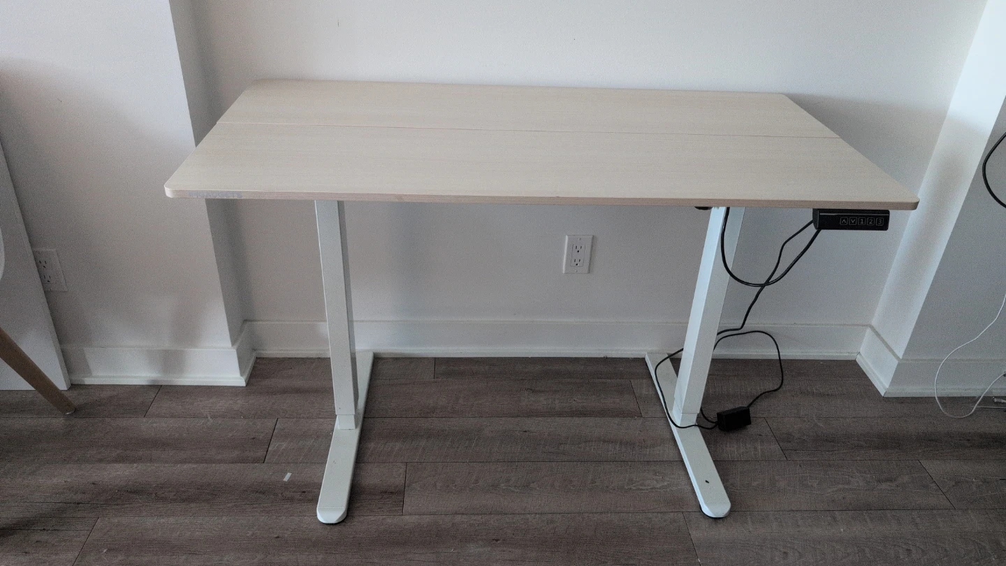 Adjustable Standing Desk - Light Wood Top