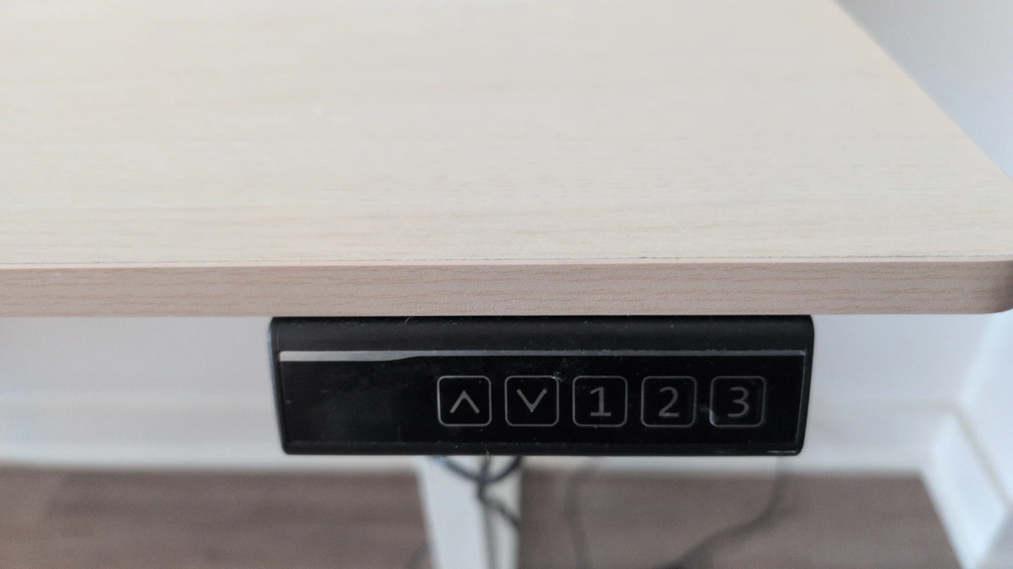 Adjustable Standing Desk - Light Wood Top - photo 2