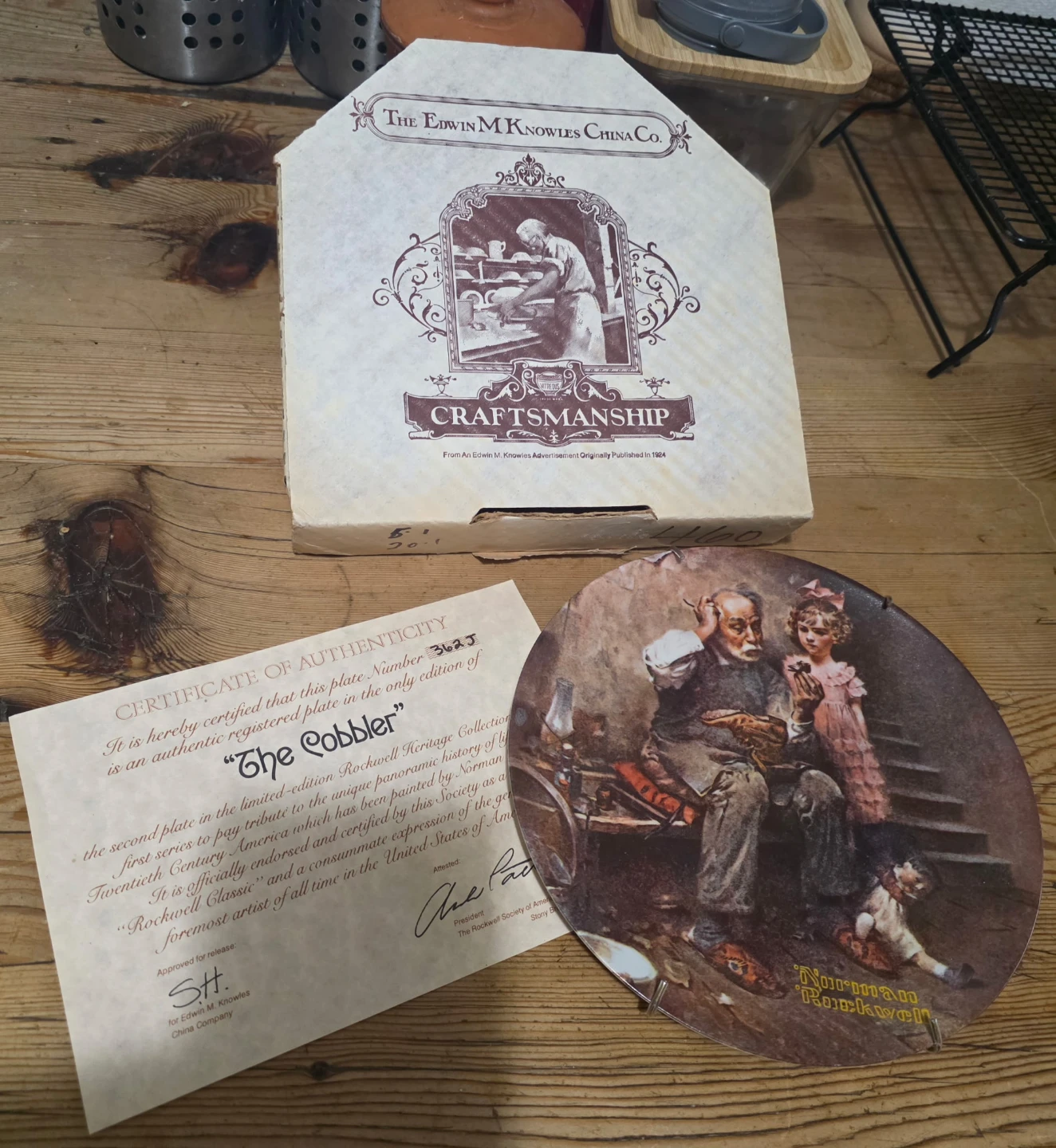 Knowles The Cobbler Heritage Collection Collector's Plate