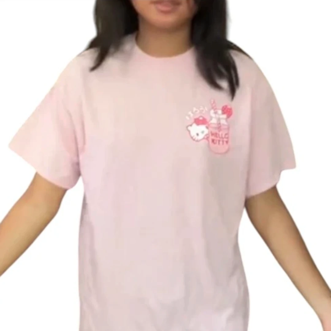 Sanrio Hello Kitty milk bubble tea Kawaii tee NEW WITH TAGS M - photo 4