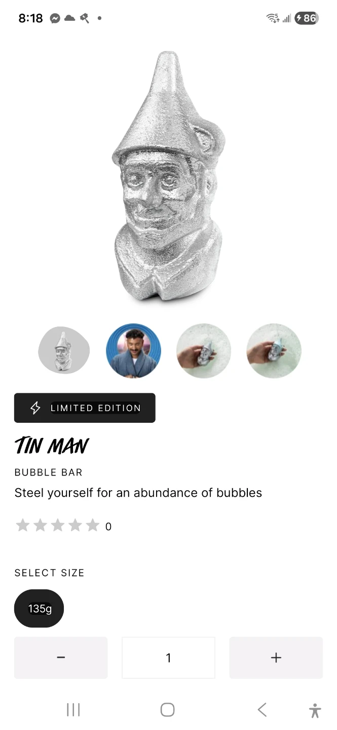Lush Tin Man Bubble Bar - 135g - photo 2