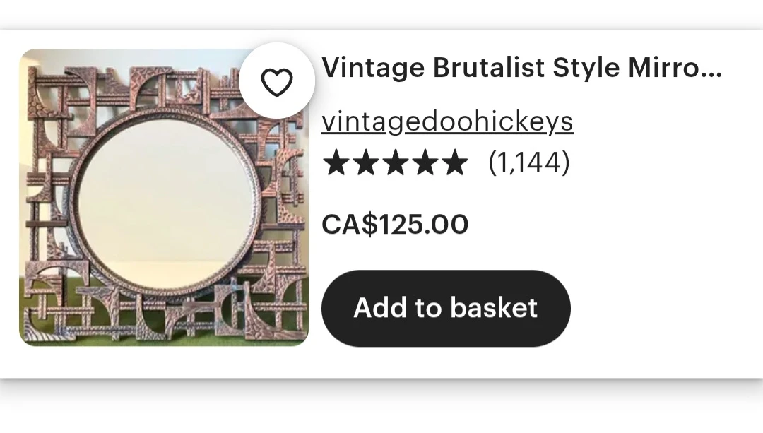 Vintage Brutalist Style Coppercraft Guild Mirror - photo 2