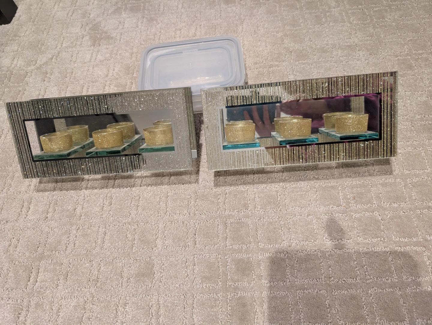 Set of 2 Mirrored Candle Holders - photo 3