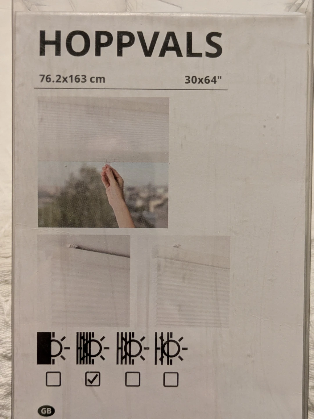 New- IKEA HOPPVALS 30x64" Pleated Blinds