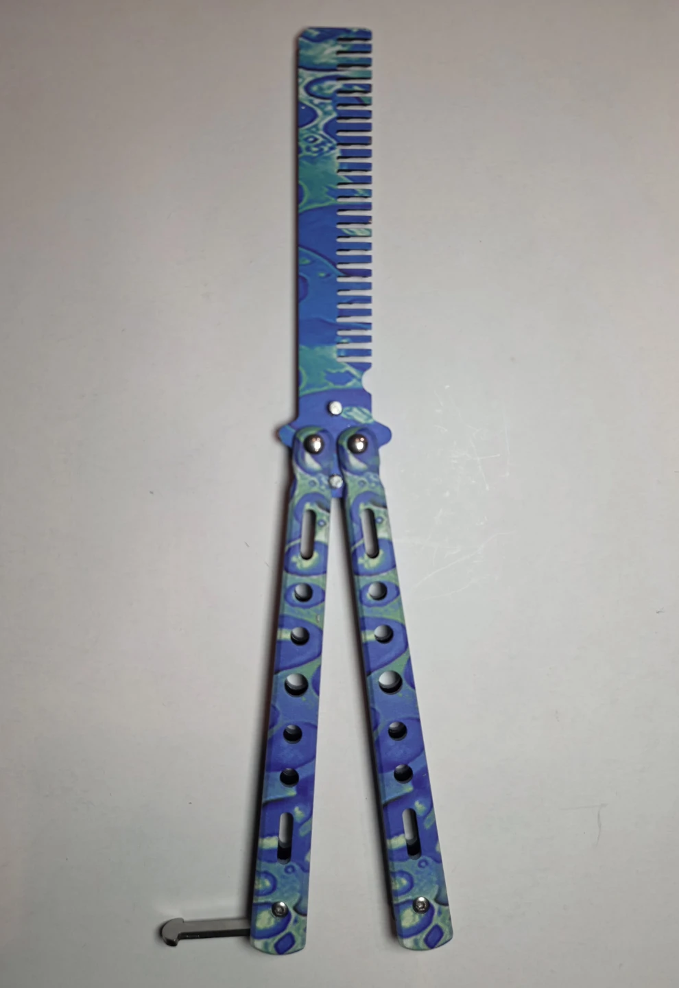 Stainless steel Folding Comb (Blue🌊Wave)