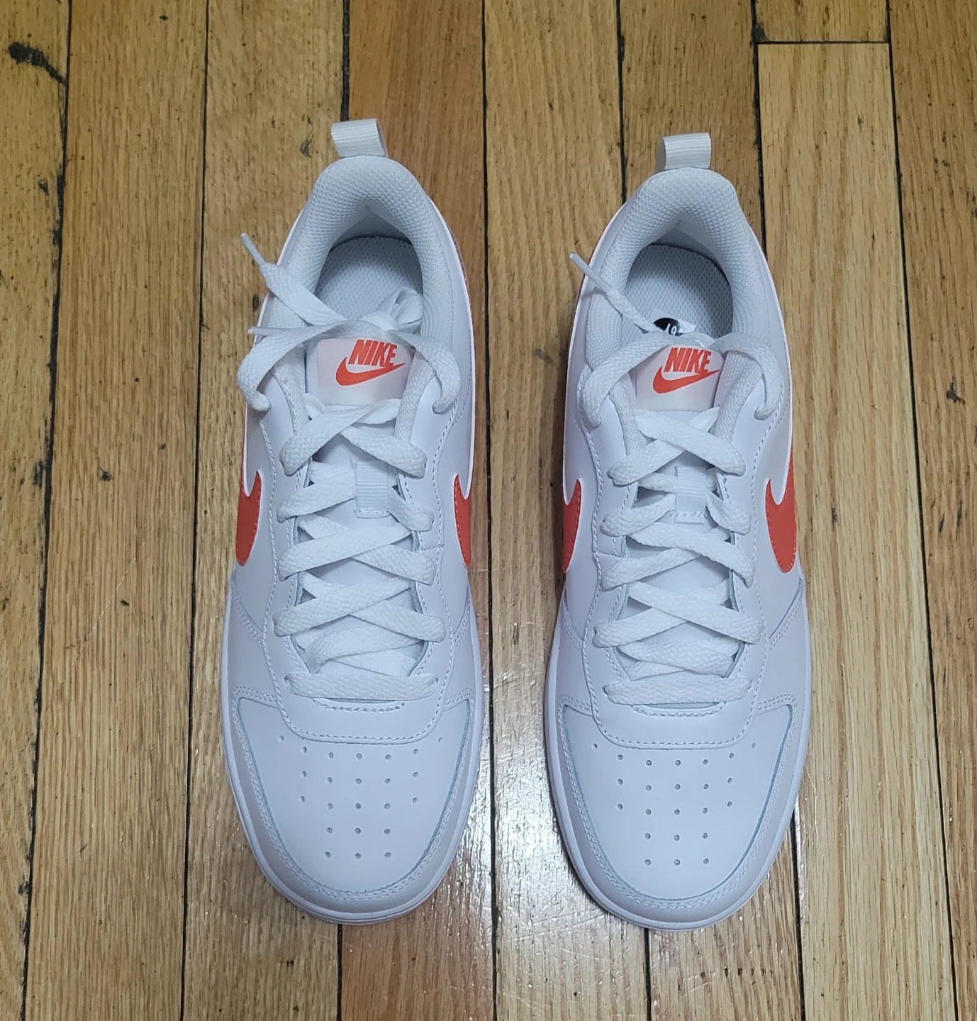 Nike Court Vision Low Sneakers White/Coral Size 6Y