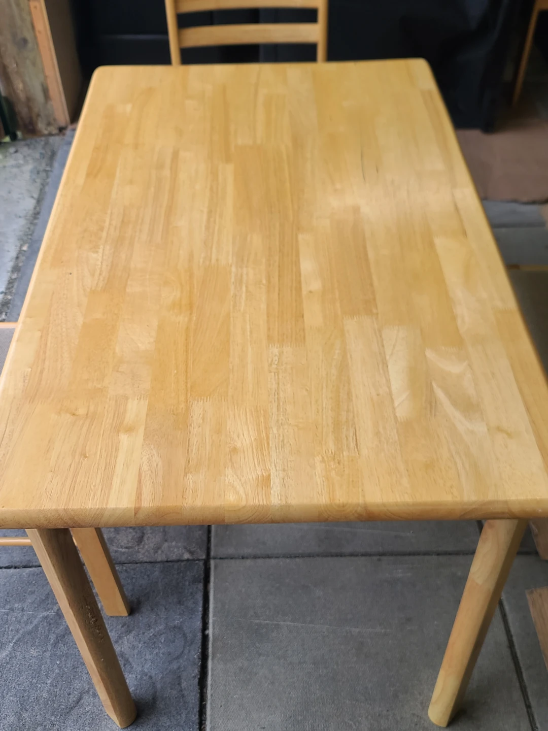 Light wood dining set with 4 chairs - photo 5