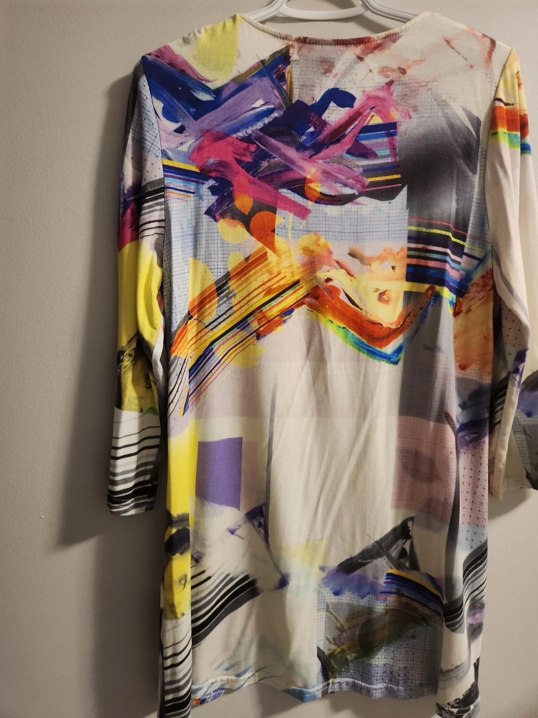 Michael Ebert Abstract Print V-Neck Top - photo 3
