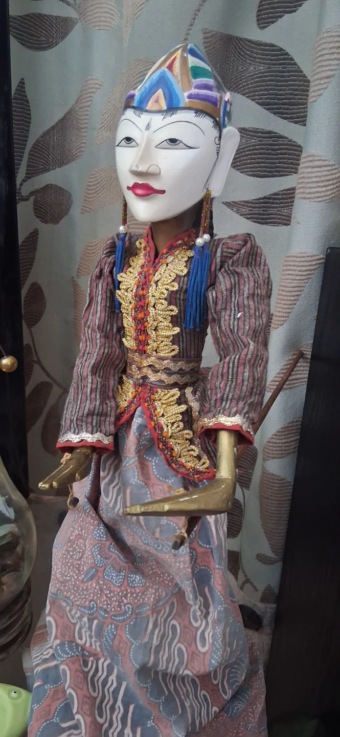 Vintage Indonesian Wayang Golek Rod Puppet – Dewi Anjani