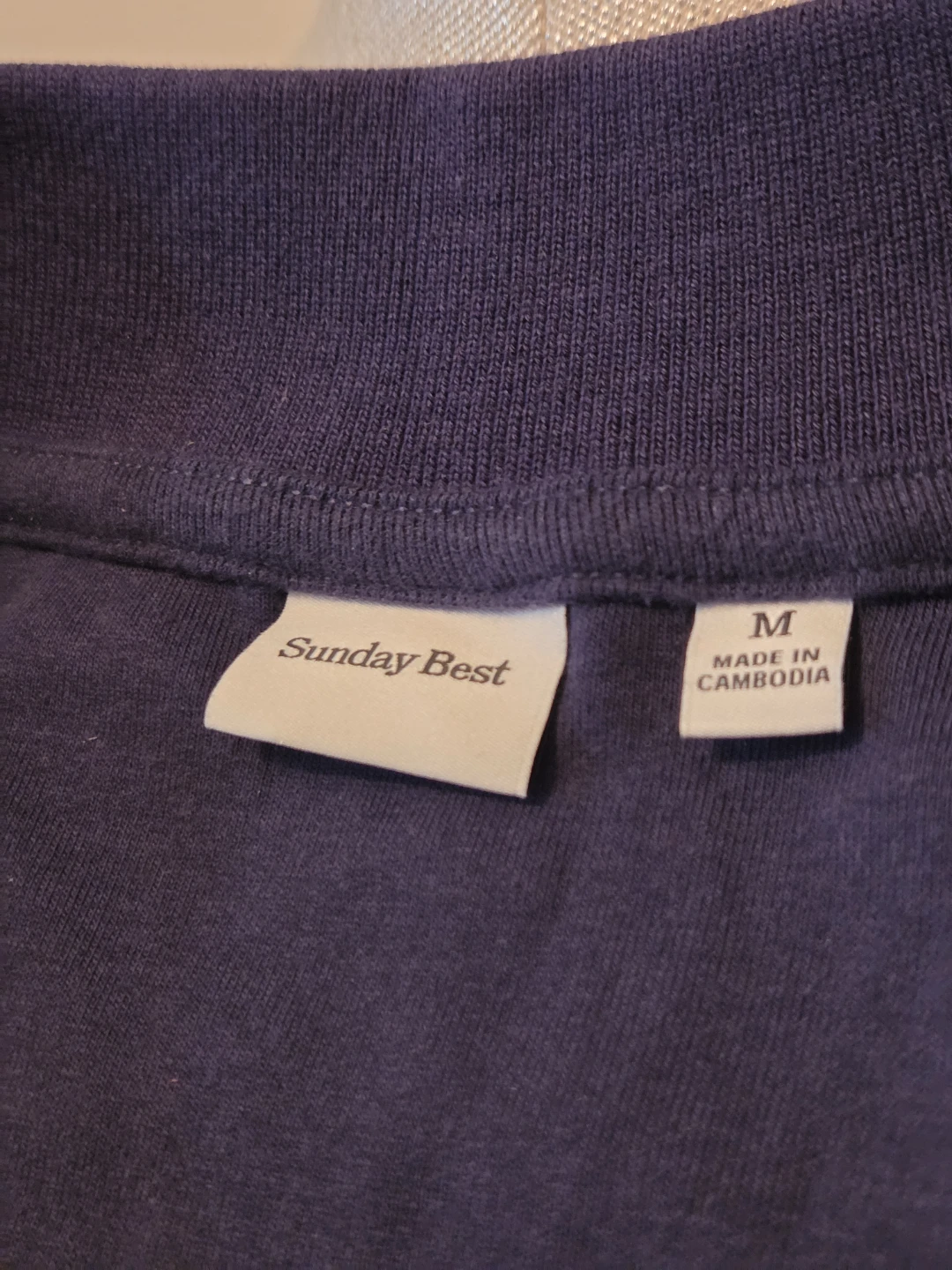 Sunday Best Navy Cropped Polo Shirt Size M - photo 5