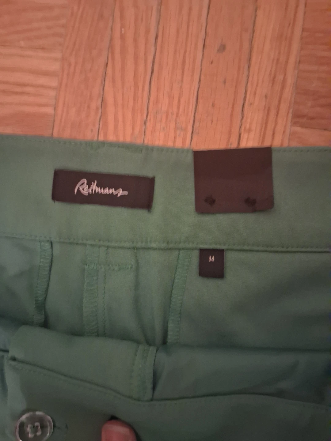 Reitmans Women's Green Wide-Leg Pants Size 14 - photo 3