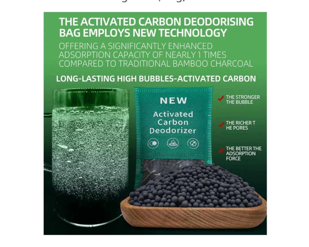 6 Pack New Type Activated Charcoal Odor absorber ,60g/Pack - photo 3