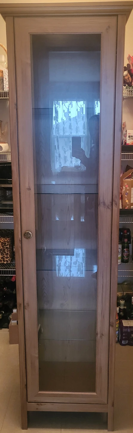 Wooden Display Cabinet with Glass Door