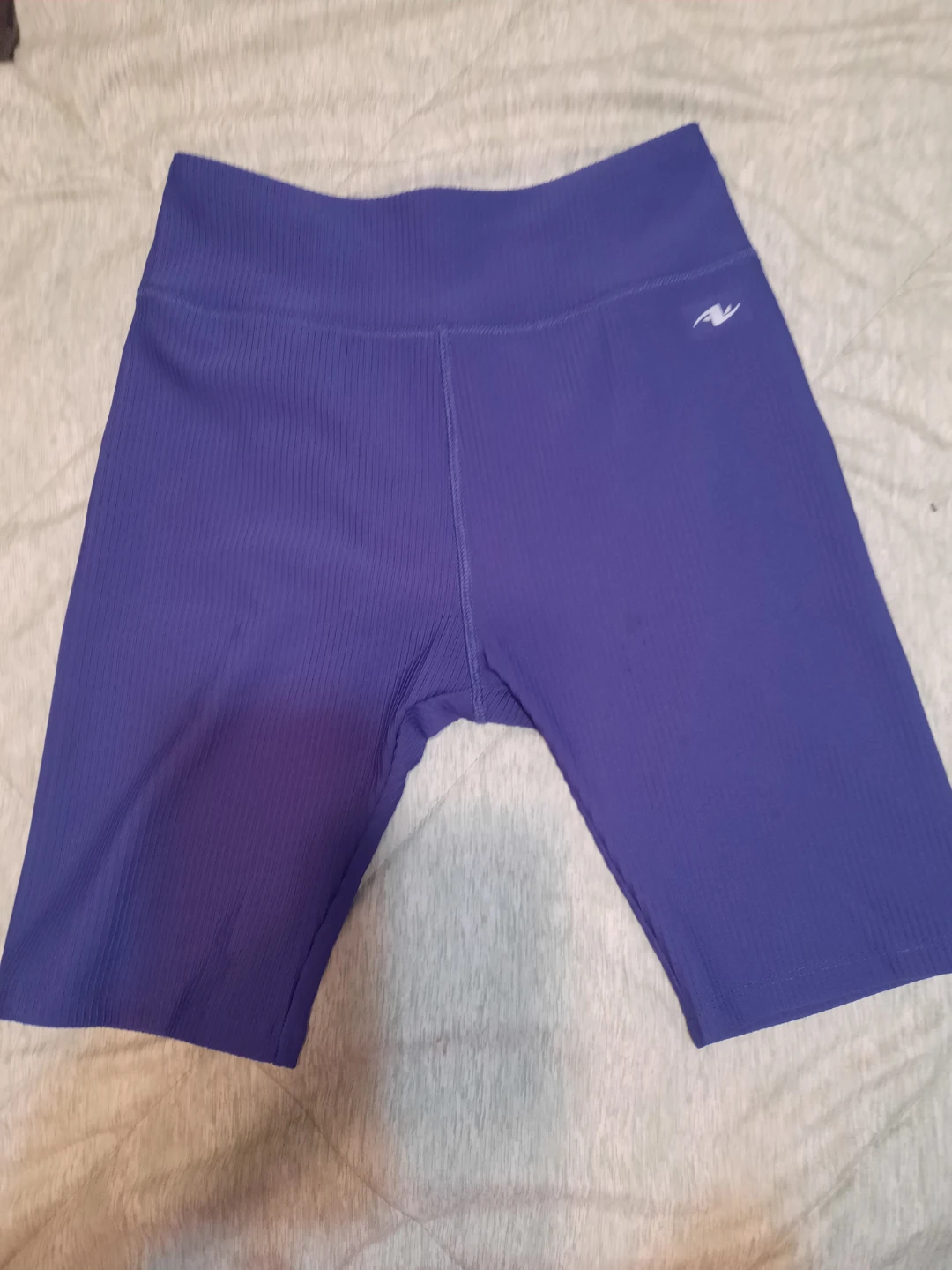 Athletic Works Purple Ribbed Bike Shorts