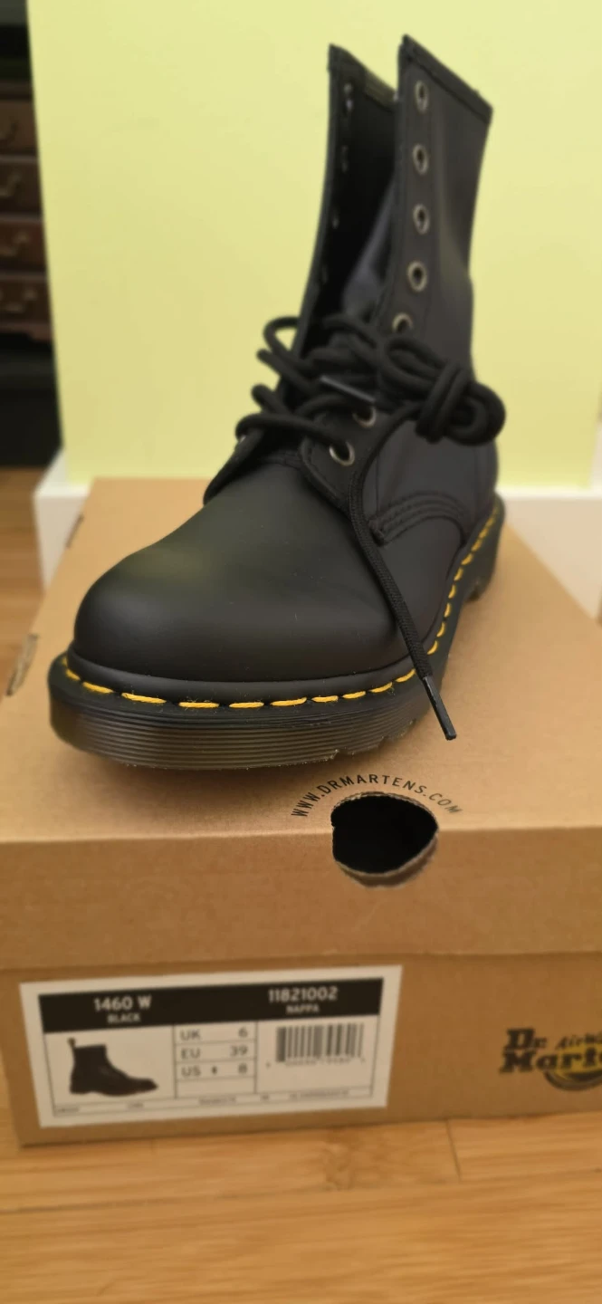 Dr. Martens 1460 W Black Leather Boots - US 8