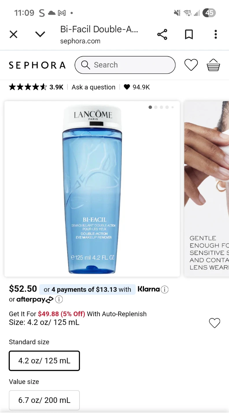Lancôme Bi-Facil Eye Makeup Remover - Full Standard Size - photo 3