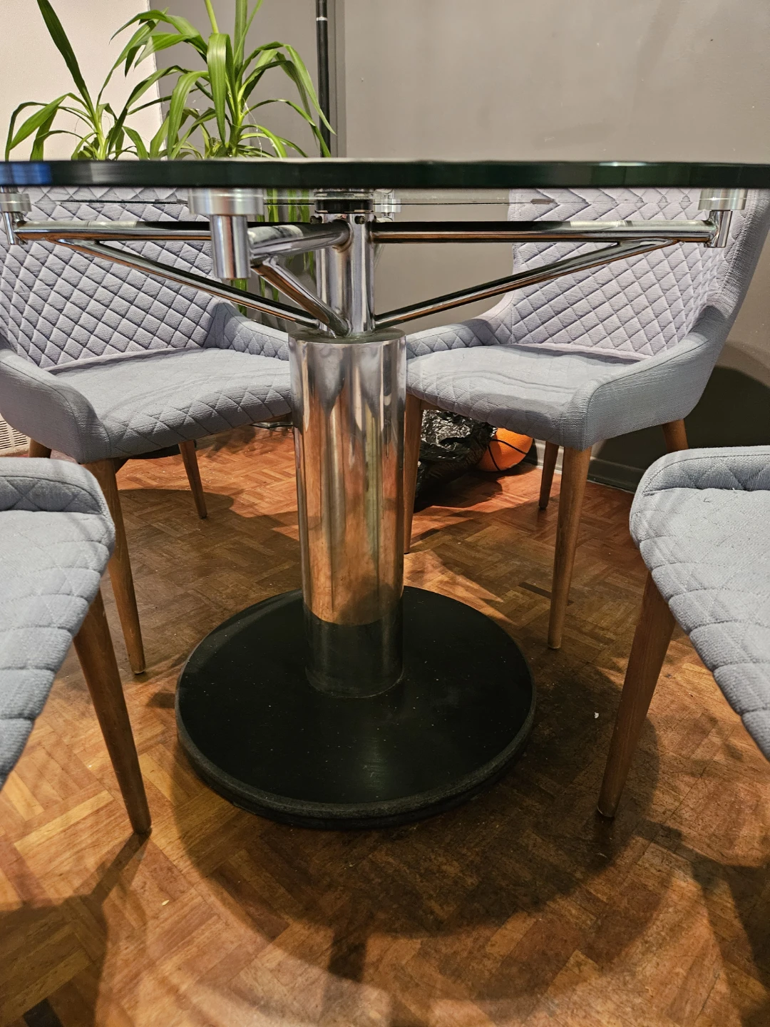 Glass Dining Table with 4 Chairs - photo 3