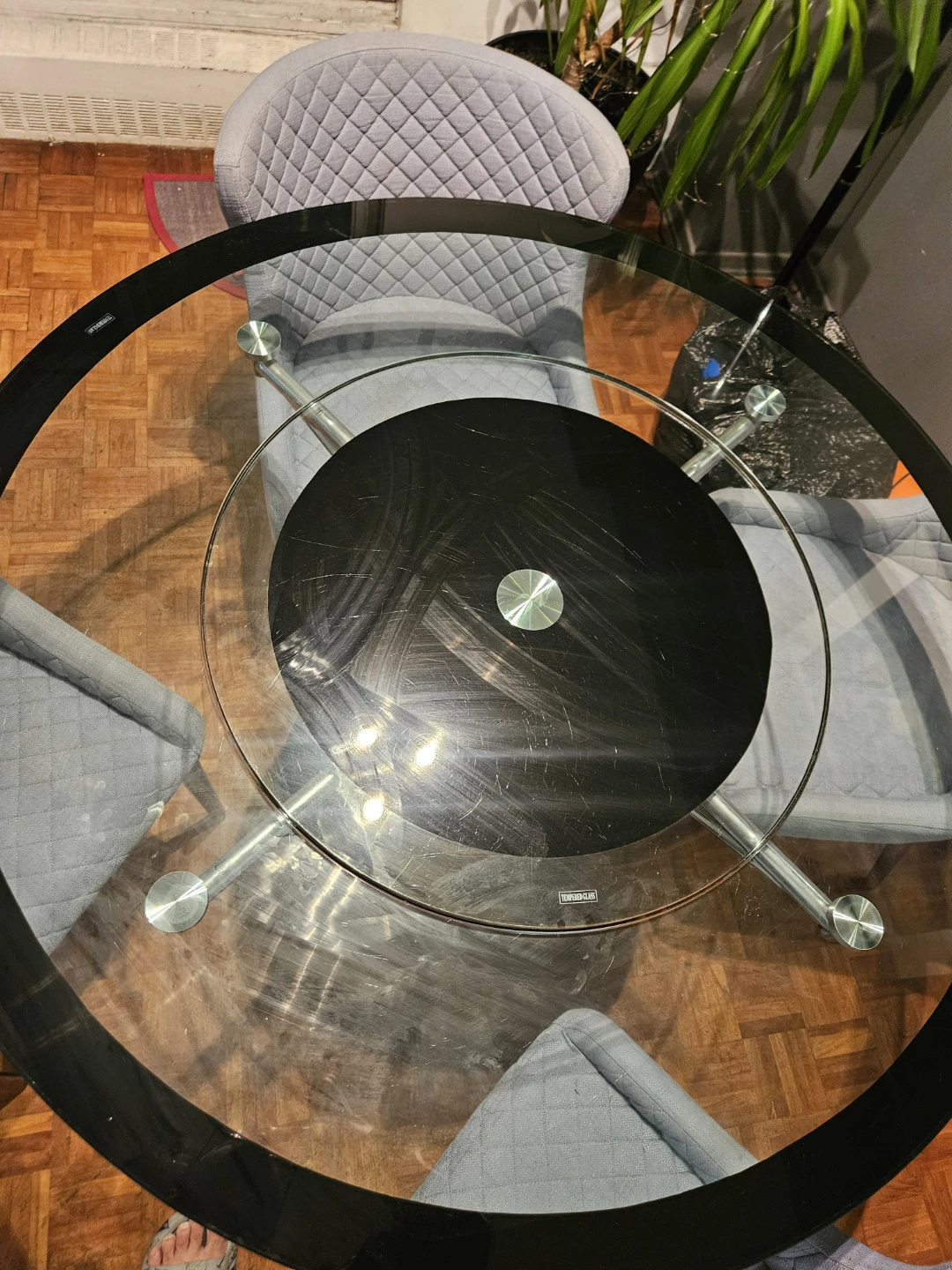 Glass Dining Table with 4 Chairs - photo 4