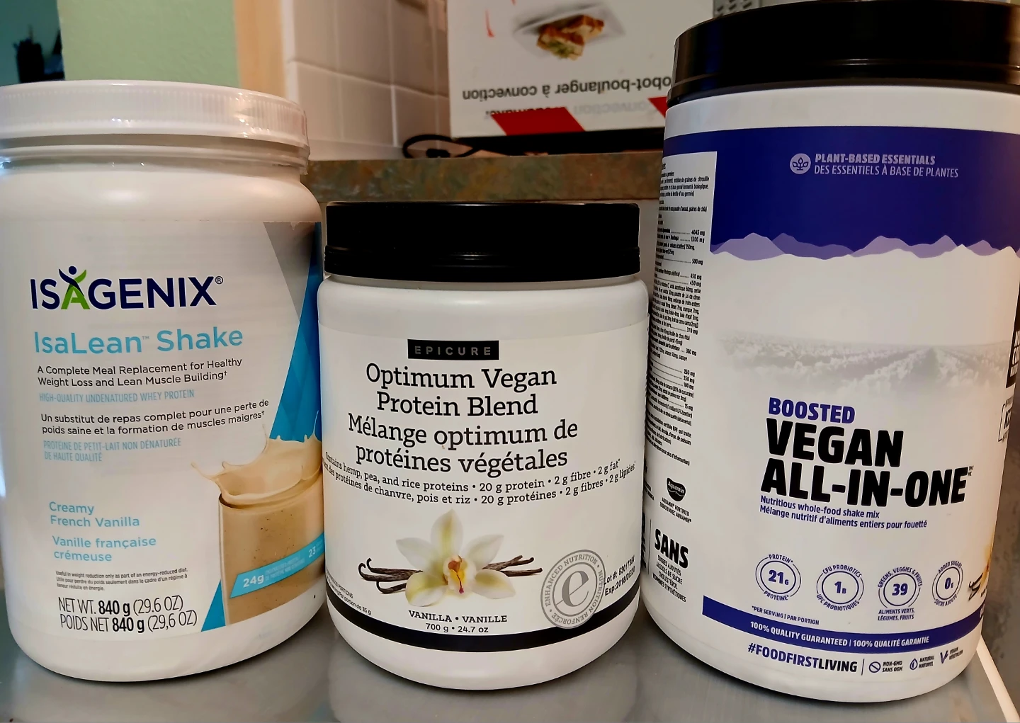 Isagenix IsaLean Shake & Epicure Optimum Vegan Protein Blend