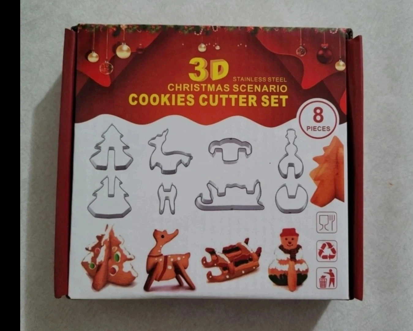 3D Christmas Cookie Cutter Set 🏆