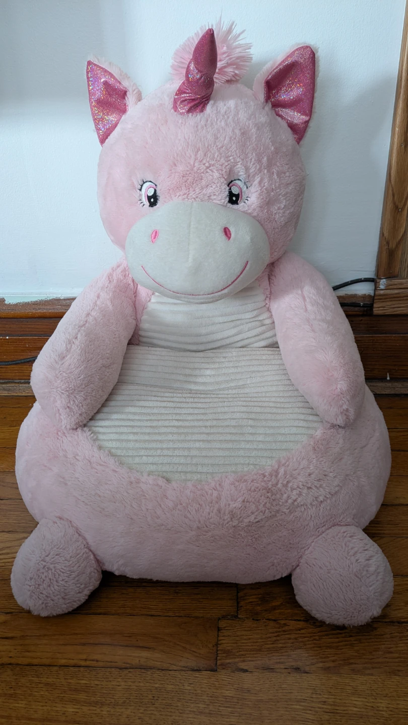 Goffa Pink Unicorn Plush Chair