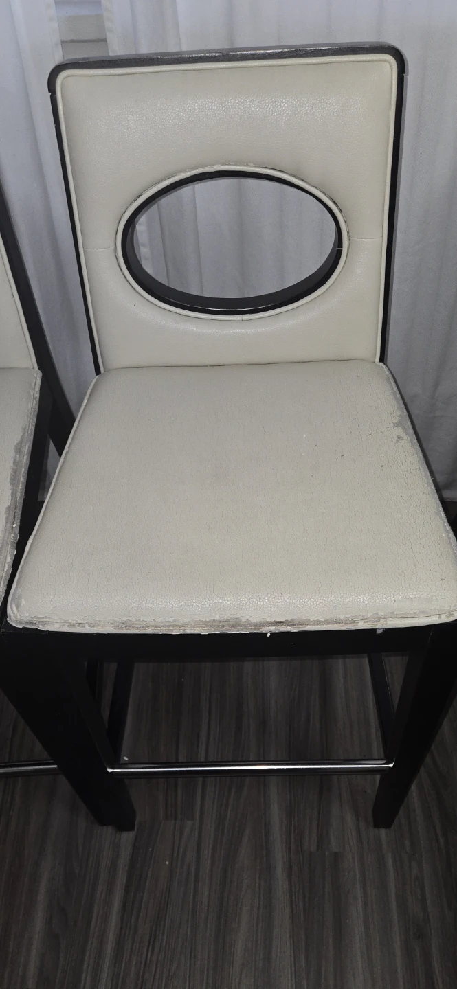 Pair of Cream Counter Stools - photo 2