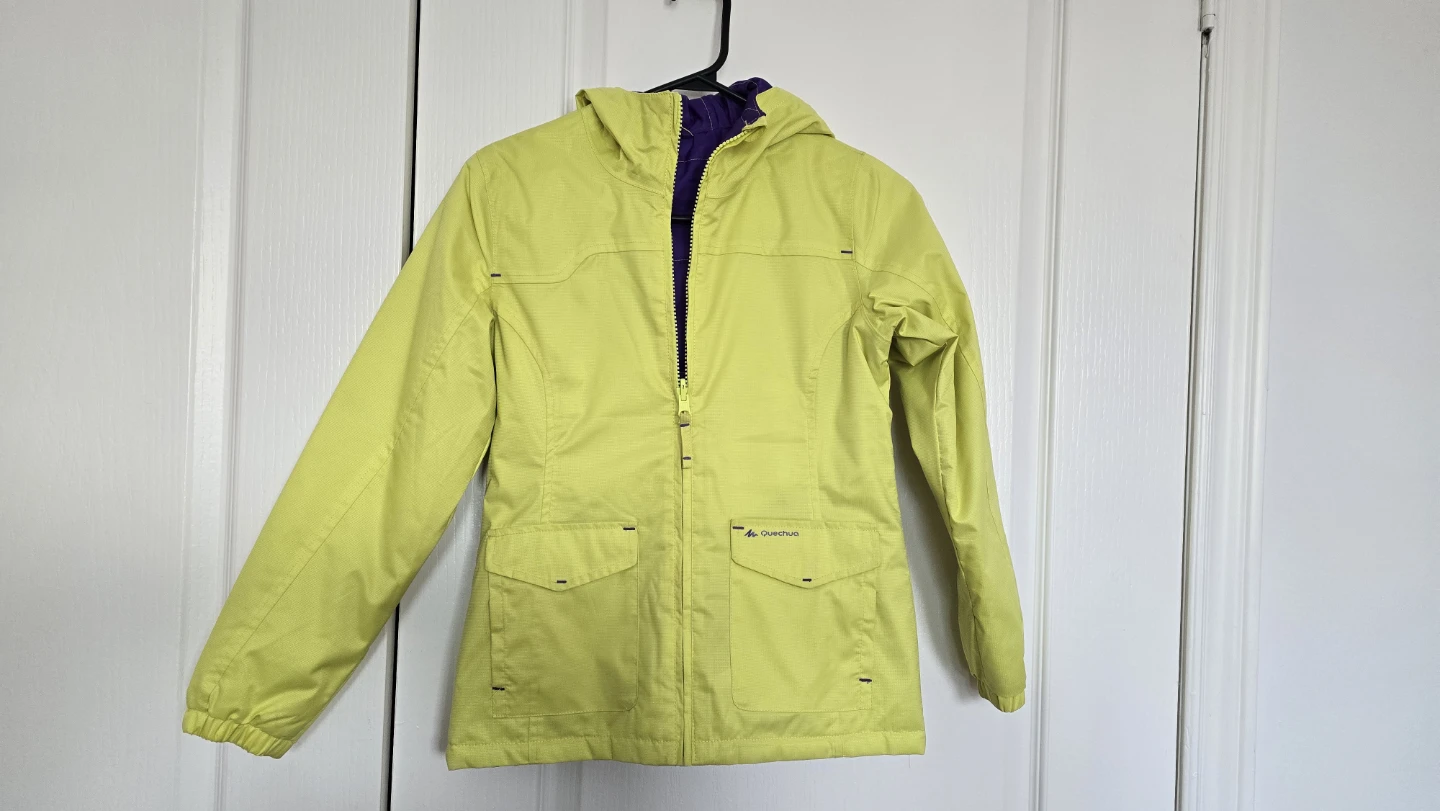 Quechua Reversible Jacket - Size 10 Years - Yellow/Purple
