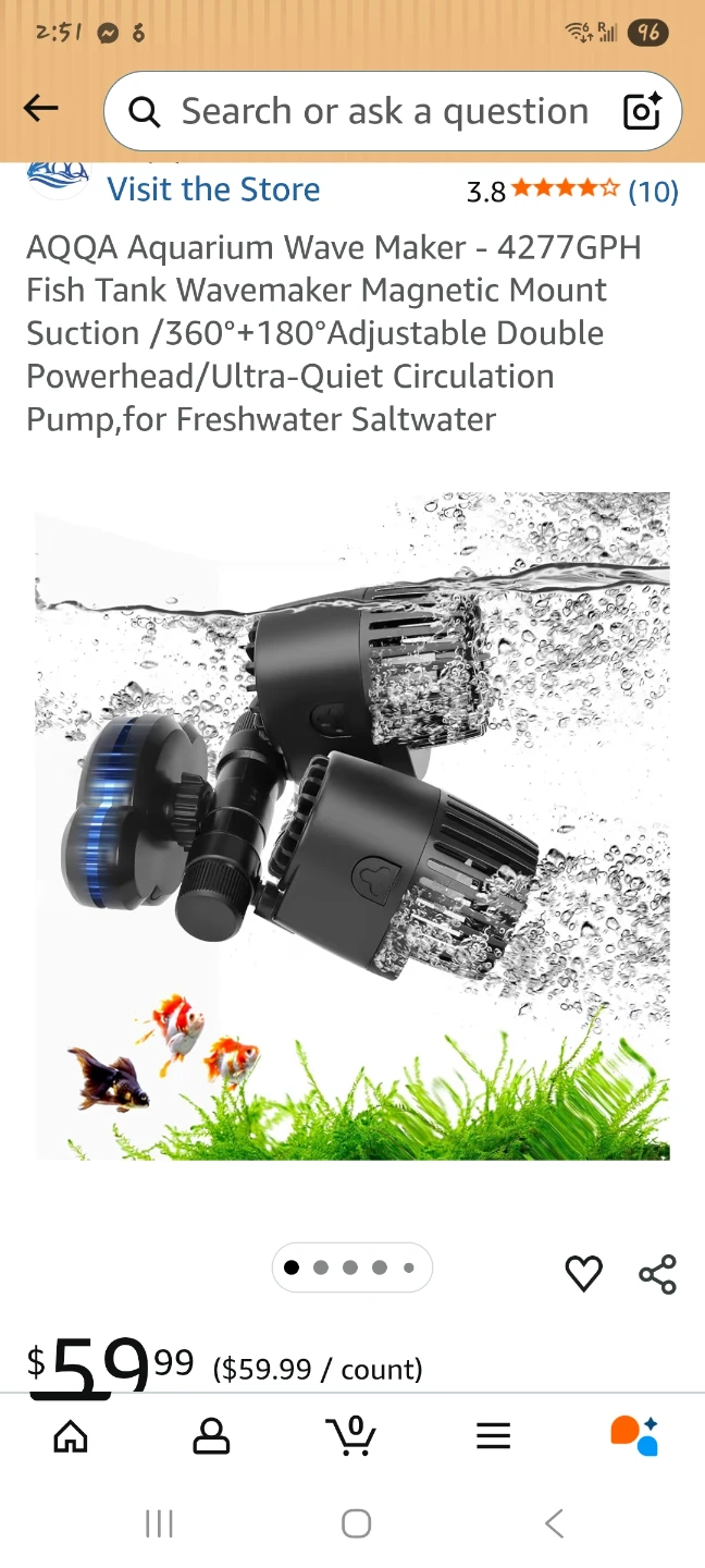 AQQA Aquarium Wave Maker 4277GPH