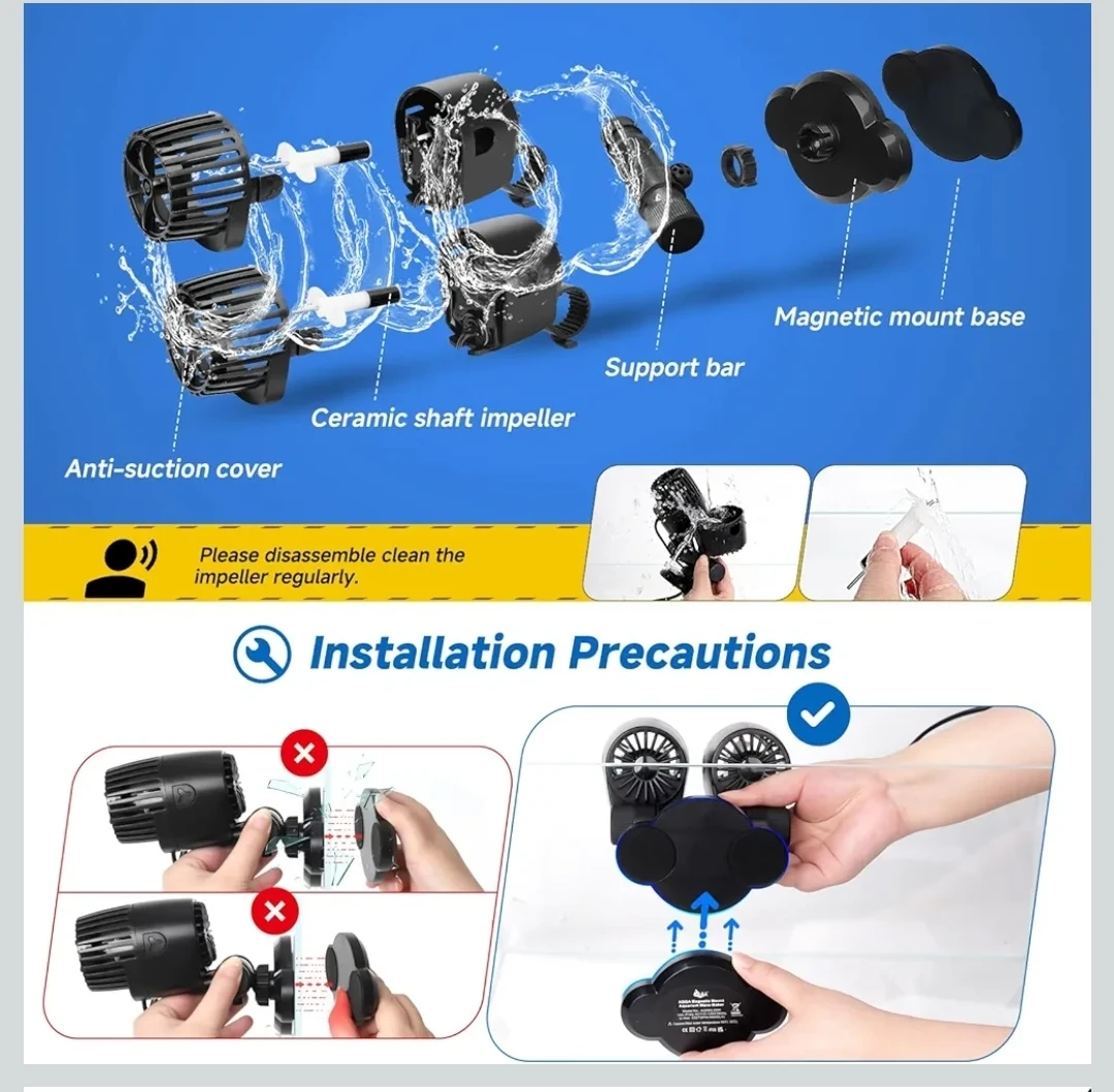 AQQA Aquarium Wave Maker 4277GPH - photo 4
