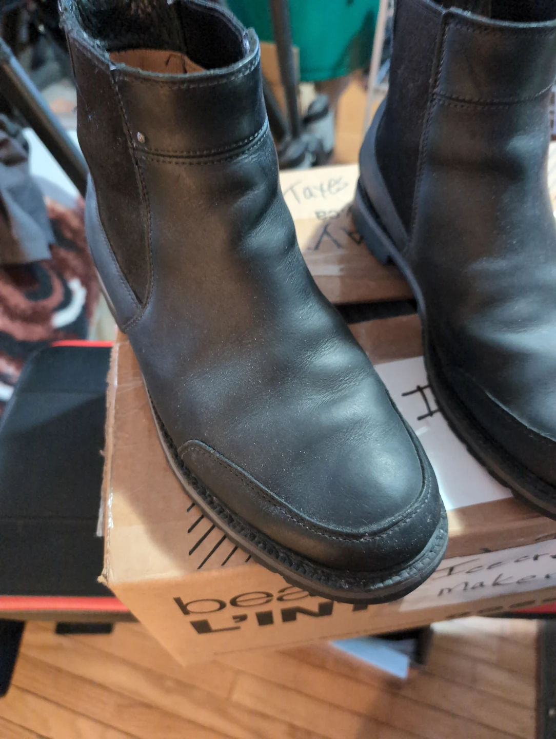 Timberland Black Leather Chelsea Boots