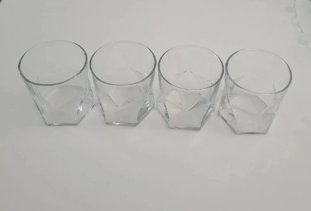 4 Libbey Rhombus Tumbler Glasses - 352ml