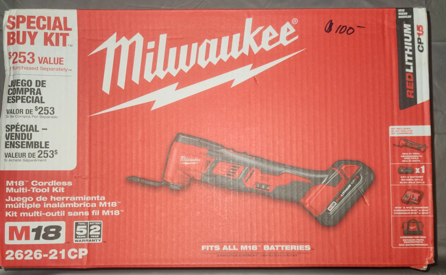 Milwaukee M18 Cordless Multi-Tool Kit 2626-21CP