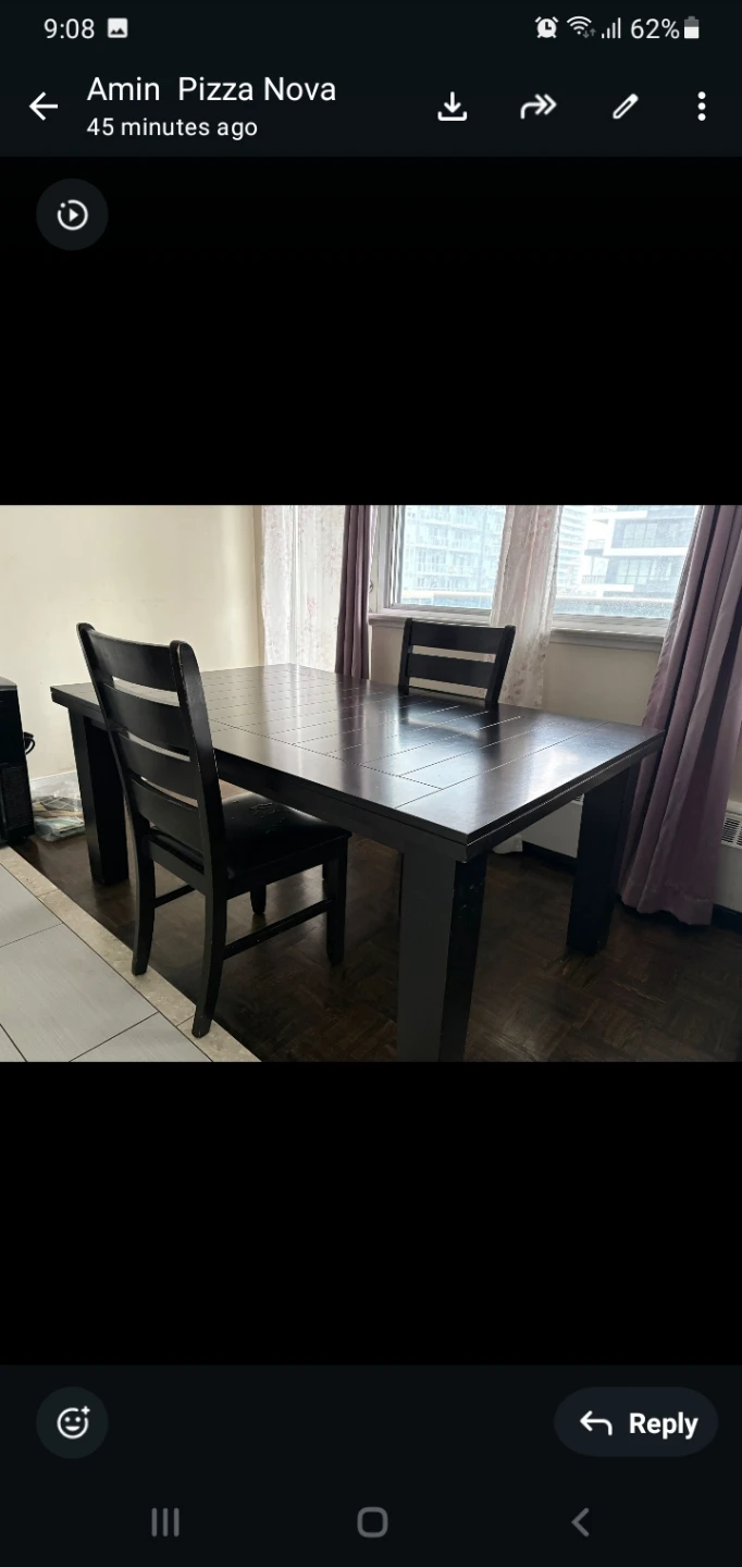 Dark Wood Dining Table - photo 3