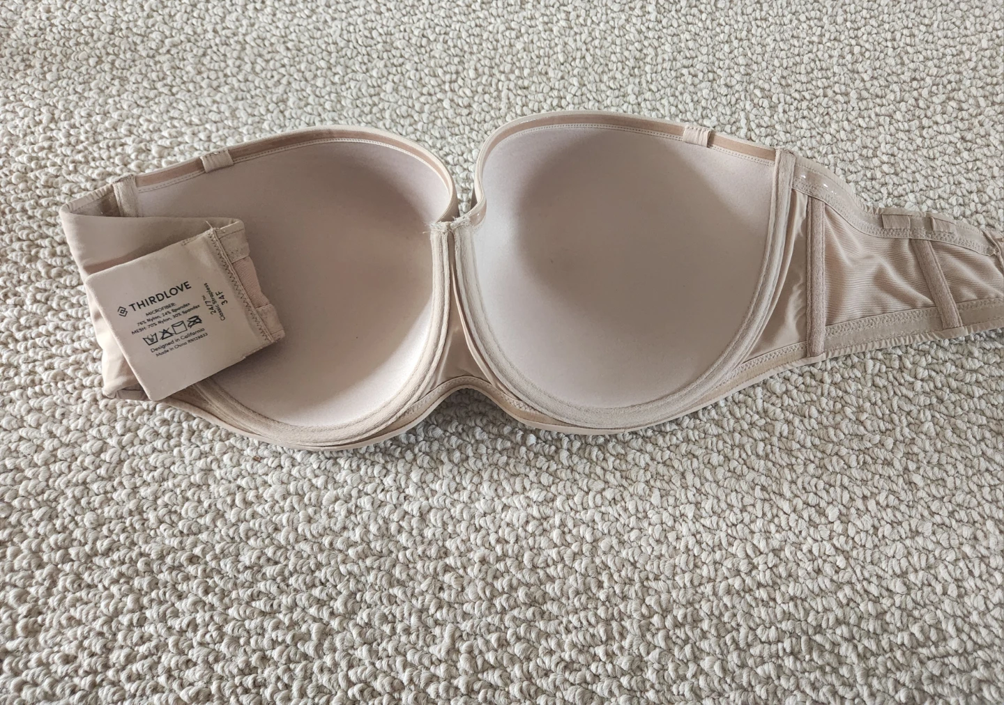 ThirdLove Strapless Bra 34F Beige 🏆 - photo 4