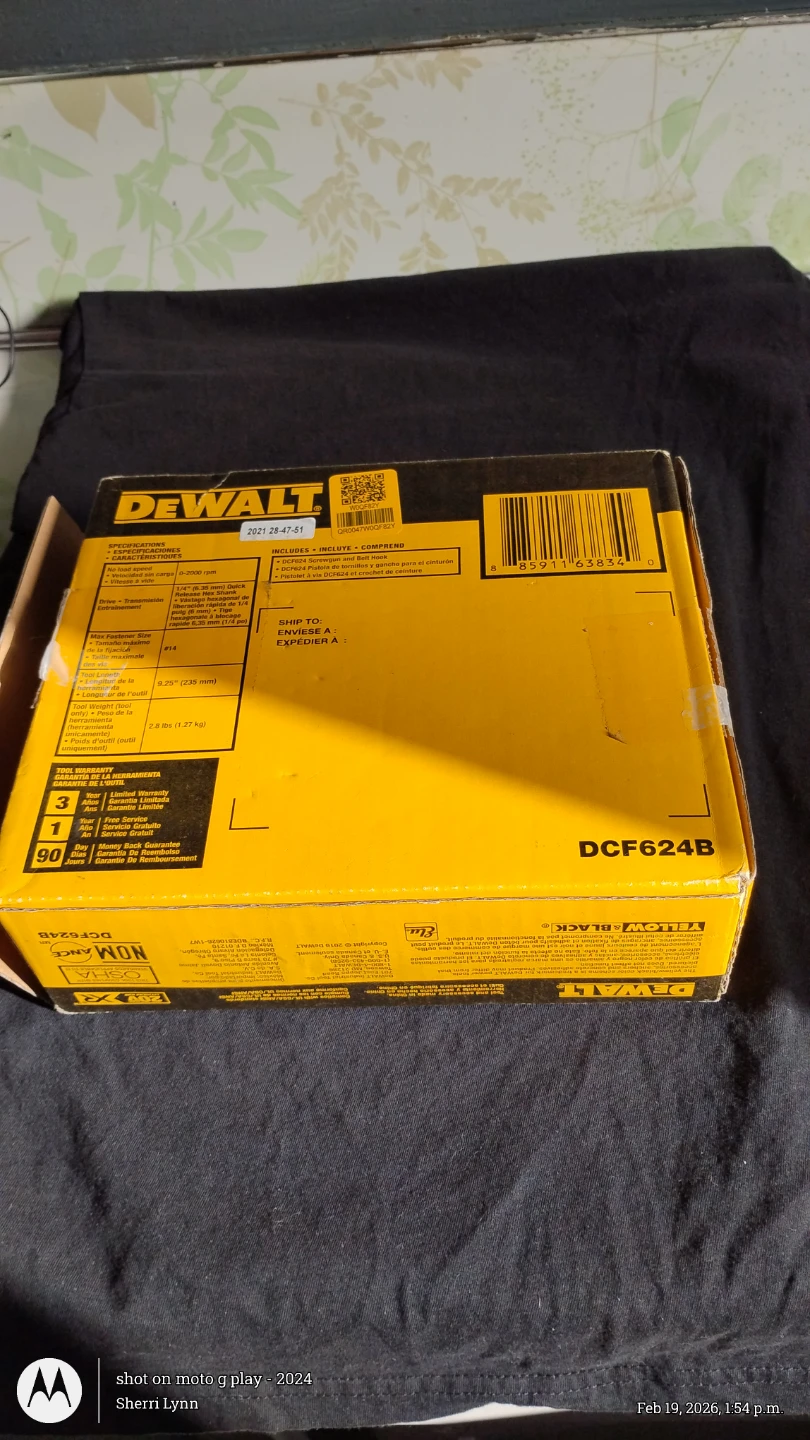 DEWALT 20V XR Cordless Screwgun DCF624B - photo 2
