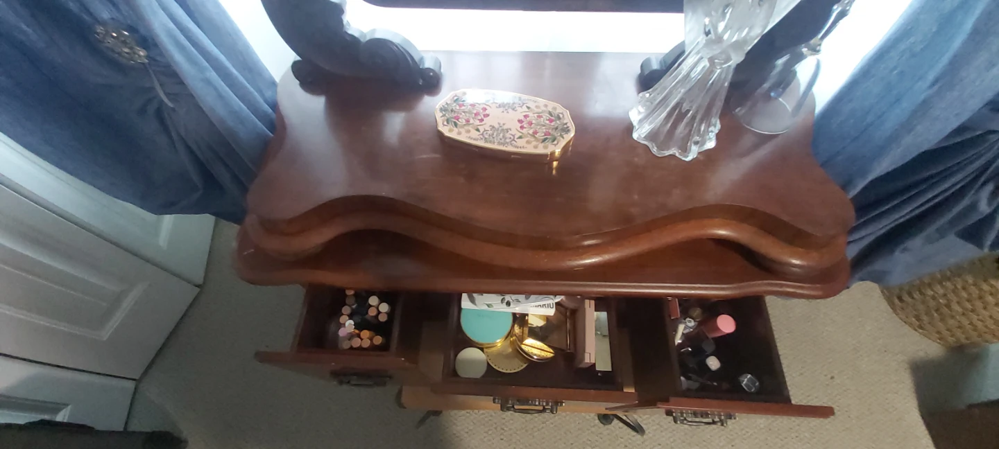 Vintage Vanity Set with Mirror and Stool 🥕 - photo 2