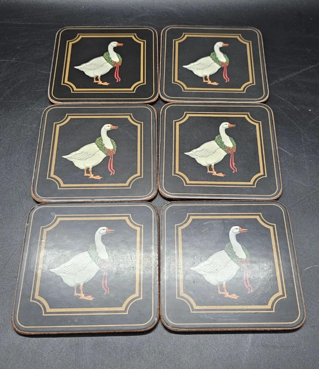Pimpernel Coasters Set of 6 - Goose Design - Made in England - photo 3