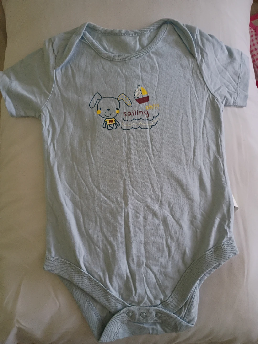 Baby Boy's Light Blue "Sailing" Bodysuit
