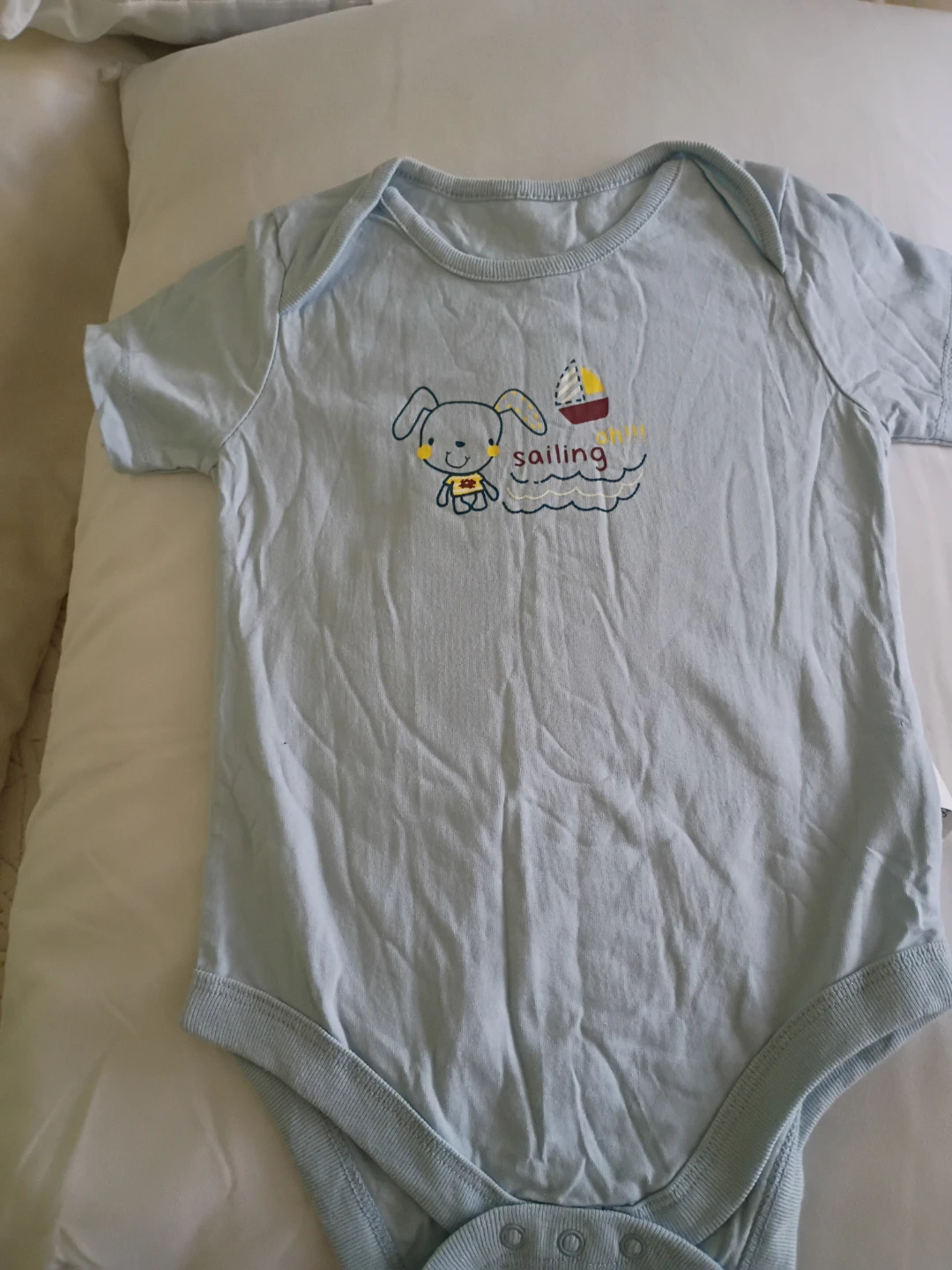 Baby Boy's Light Blue "Sailing" Bodysuit - photo 4