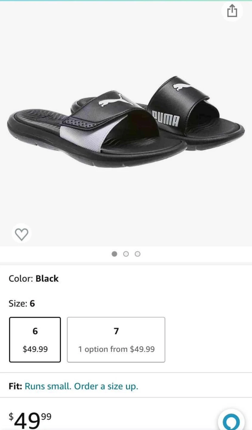 Puma Black Slide Sandals Size 6🏆 - photo 2