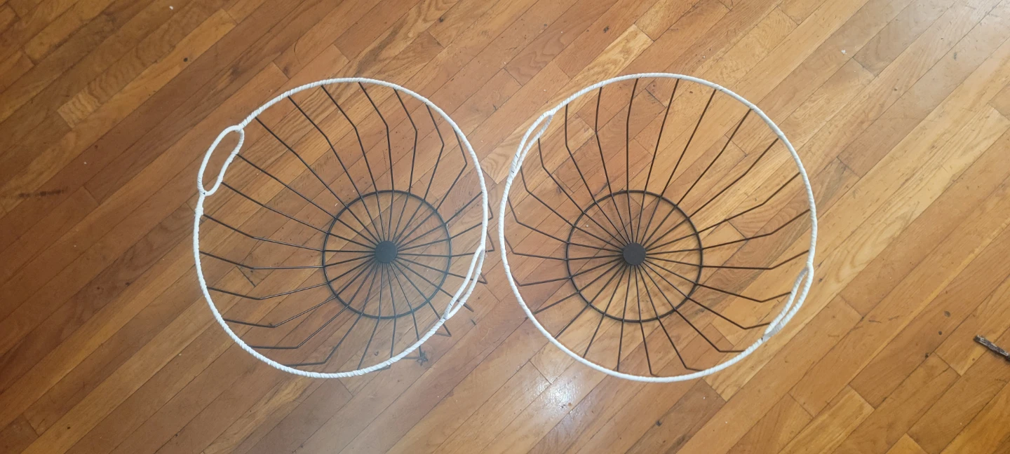 Set of 2 Wire Storage Baskets with Handles - photo 5